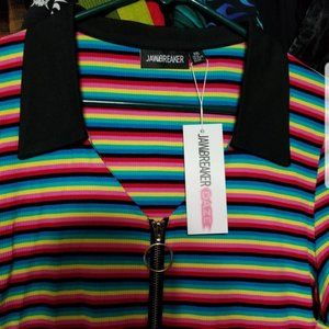 NWT Jawbreaker neon stripe dress!